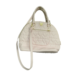 Light pink heart embossed betsey Johnson big travel bag